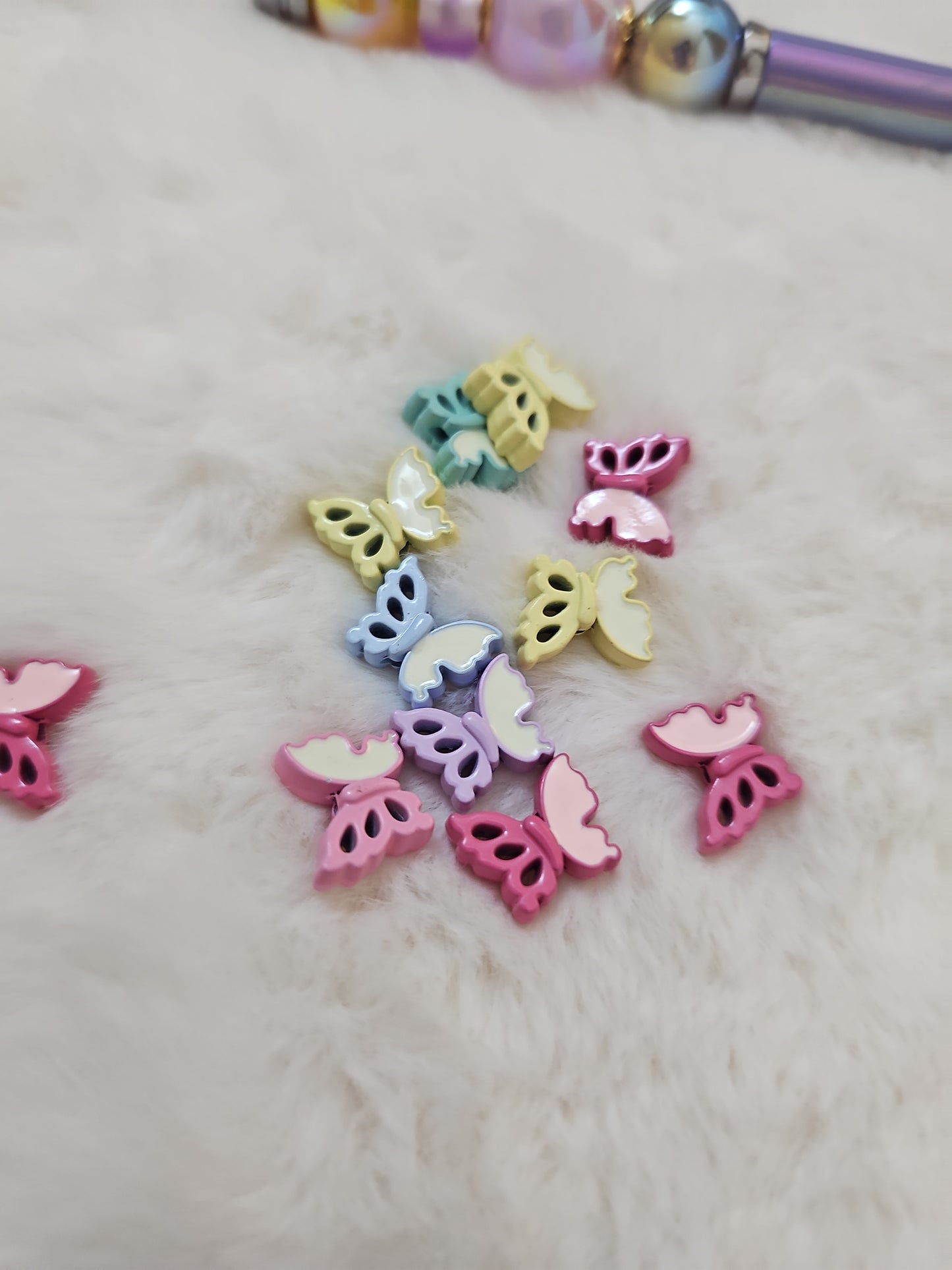 Butterfly metal bead